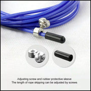 Aolikes Adjustable High Speed Steel Skipping Jump Rope Dual Bearings Gym Boxing - Silver V528-9360101047733
