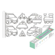 3M DIY Colouring Paper Roll with 12 Colour Pencils Cartoon Doodle Set - Animal world (With 12PCS Colored V528-9360101048792