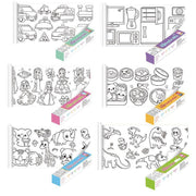 3M DIY Colouring Paper Roll with 12 Colour Pencils Cartoon Doodle Set - Transportation (With 12PCS Colored V528-9360101048822