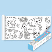 3M DIY Colouring Paper Roll with 12 Colour Pencils Cartoon Doodle Set - Transportation (With 12PCS Colored V528-9360101048822