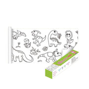 3M DIY Colouring Paper Roll with 12 Colour Pencils Cartoon Doodle Set - Transportation (With 12PCS Colored V528-9360101048822