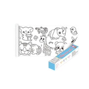3M DIY Colouring Paper Roll with 12 Colour Pencils Cartoon Doodle Set - Transportation (With 12PCS Colored V528-9360101048822