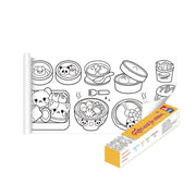 3M DIY Colouring Paper Roll with 12 Colour Pencils Cartoon Doodle Set - Transportation (With 12PCS Colored V528-9360101048822