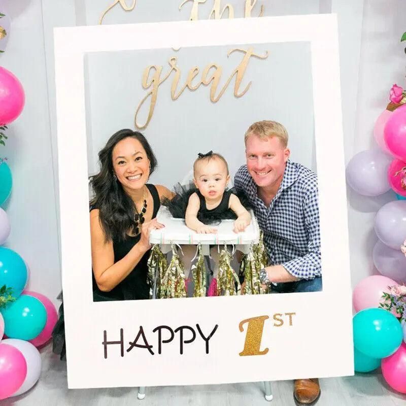 1Th 18Th-60Th Photo Booth Props Picture Frame Wedding Birthday Party Decoration - Happy 1ST V528-9360101049850