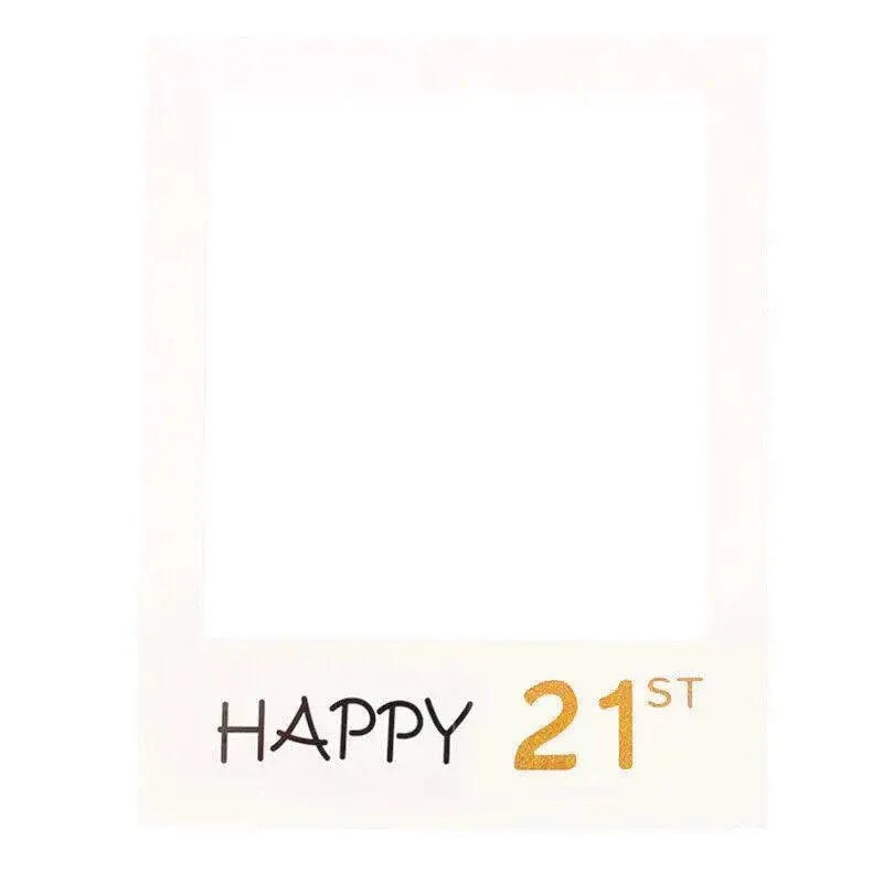 1Th 18Th-60Th Photo Booth Props Picture Frame Wedding Birthday Party Decoration - Happy 21ST V528-9360101049881