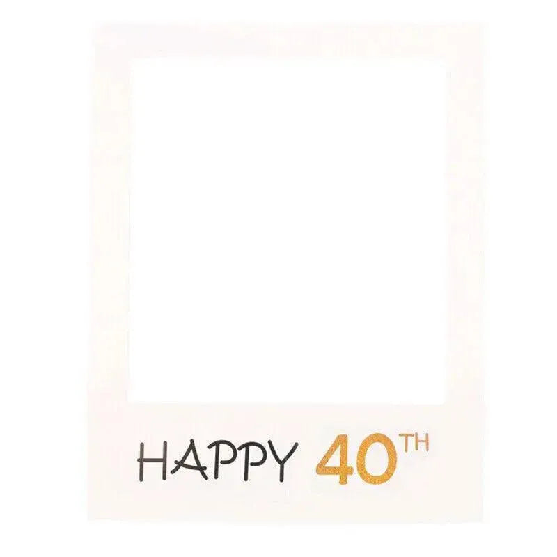 1Th 18Th-60Th Photo Booth Props Picture Frame Wedding Birthday Party Decoration - Happy 40TH V528-9360101049904