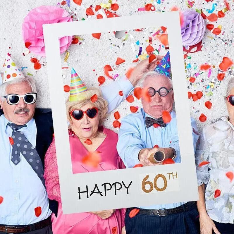 1Th 18Th-60Th Photo Booth Props Picture Frame Wedding Birthday Party Decoration - Happy 40TH V528-9360101049904
