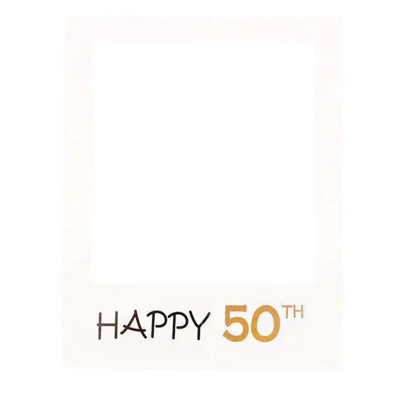 1Th 18Th-60Th Photo Booth Props Picture Frame Wedding Birthday Party Decoration - Happy 50TH V528-9360101049911