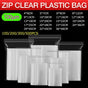 100PCS 100micron Bulk Clear Resealable PE Plastic Zip Bags - 10*20CM V528-9360101051105