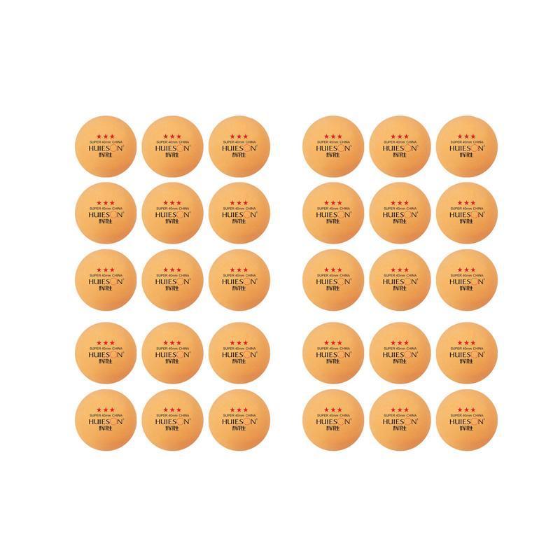 30PCS 3-Star Table Tennis Balls Professional Pingpong Ball Training Ball 40mm - White V528-9360101052324