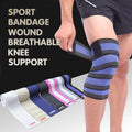 Sports Gym Bandage Wrap Compression Strap Wrist Knee Leg Ankle Elbow Band 180Cm - White+Grey V528-9360101053994