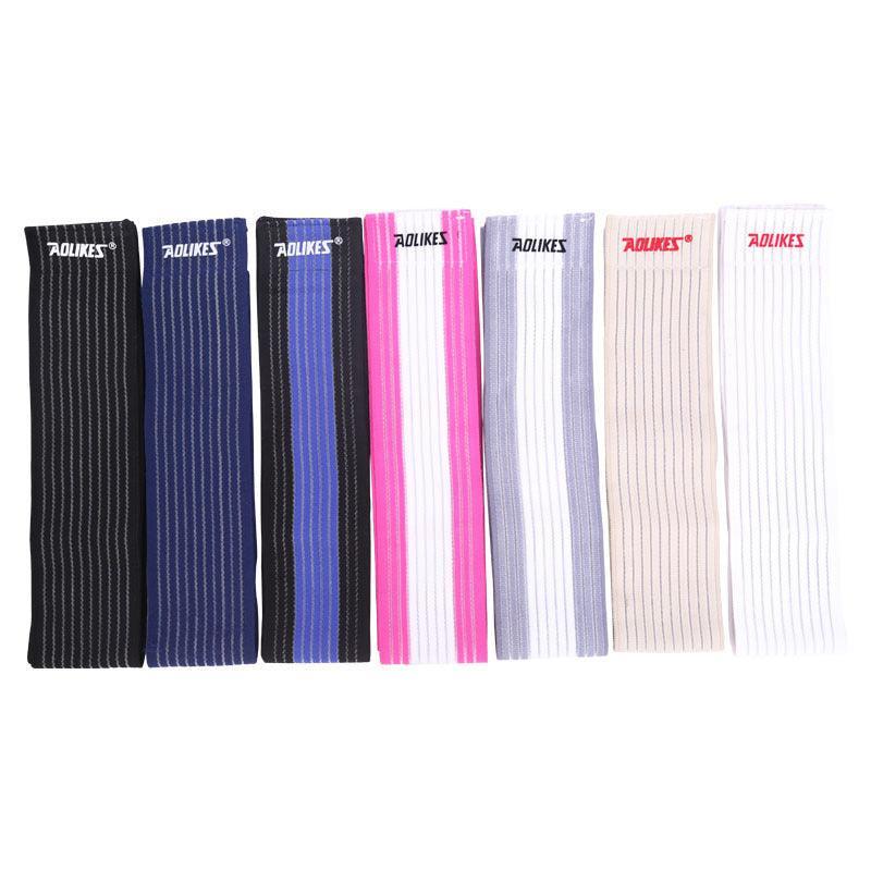Sports Gym Bandage Wrap Compression Strap Wrist Knee Leg Ankle Elbow Band 180Cm - White+Grey V528-9360101053994