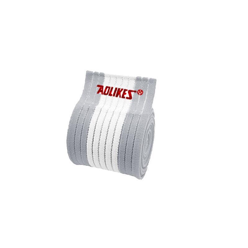 Sports Gym Bandage Wrap Compression Strap Wrist Knee Leg Ankle Elbow Band 180Cm - White+Grey V528-9360101053994