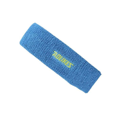Aolikes Headbands Sweatband Cotton Hair Gym Yoga Stretch Sport Sweat Band - Blue V528-9360101054588