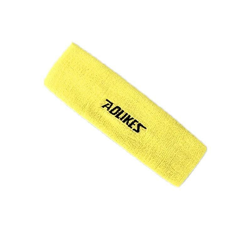 Aolikes Headbands Sweatband Cotton Hair Gym Yoga Stretch Sport Sweat Band - Yellow V528-9360101054595