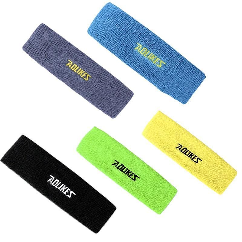 Aolikes Headbands Sweatband Cotton Hair Gym Yoga Stretch Sport Sweat Band - Grey V528-9360101054601