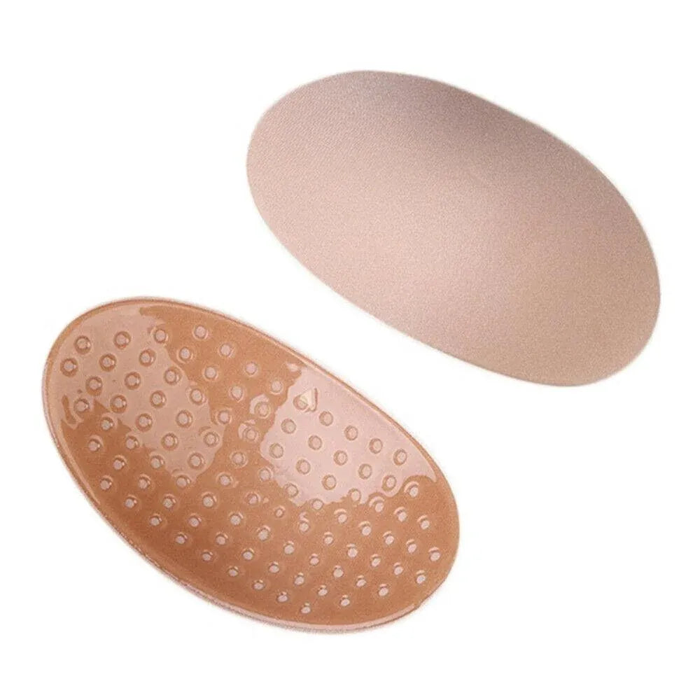 2Pcs Soft Anti-Slip Invisible Shoulder Pads Naturally Increased Silicone /Sponge - Beige (Sponge) V528-9360101055608