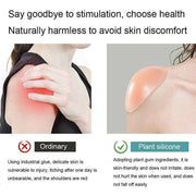 2Pcs Soft Anti-Slip Invisible Shoulder Pads Naturally Increased Silicone /Sponge - Clear (Silisone) V528-9360101055639