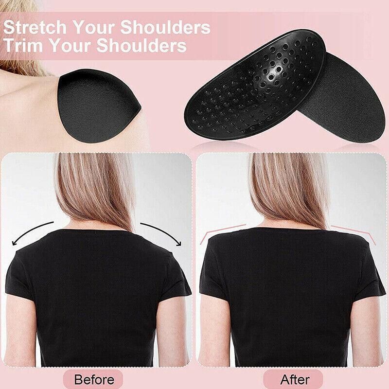 2Pcs Soft Anti-Slip Invisible Shoulder Pads Naturally Increased Silicone /Sponge - Clear (Silisone) V528-9360101055639