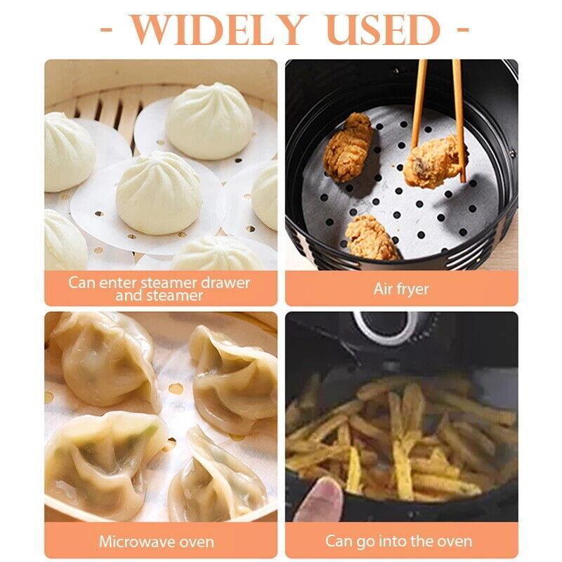 100Pcs 7/8/9 Non-Stick Air Fryer Parchment Liners - 23CM V528-9360101056315