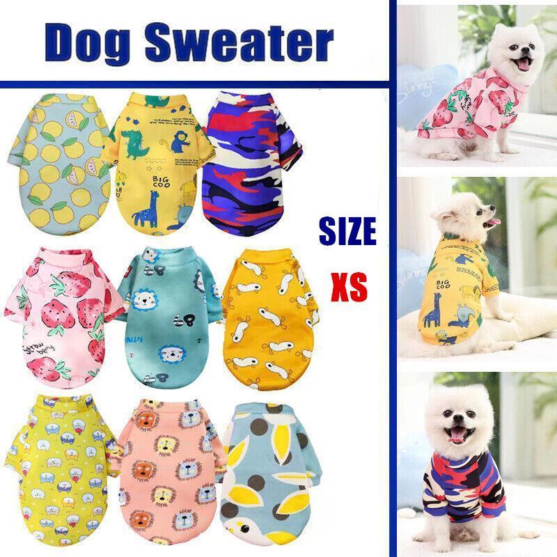 XS Cute Pet Dog Warm Jumper Sweater Clothes Cat Knitwear Knitted Coats Winter - Blue Rabbit V528-9360101058517