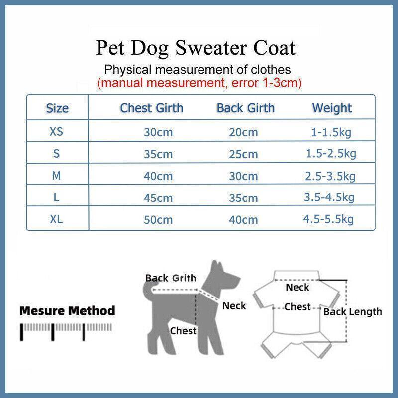 XS Cute Pet Dog Warm Jumper Sweater Clothes Cat Knitwear Knitted Coats Winter - Blue Rabbit V528-9360101058517