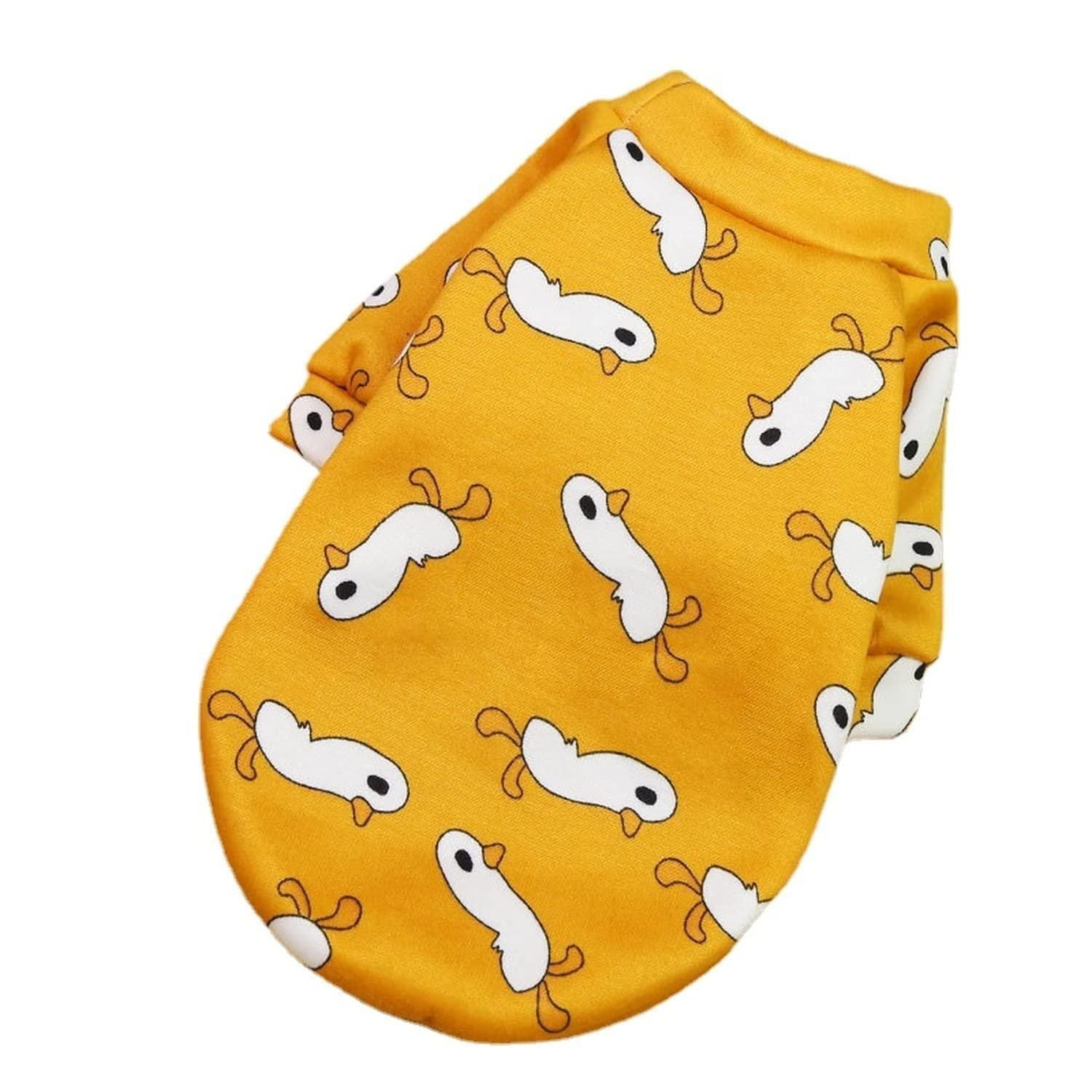 L Size Cute Pet Dog Warm Jumper Sweater Clothes Puppy Cat Knitwear Knitted Coats Winter - Yellow Duck V528-9360101058760