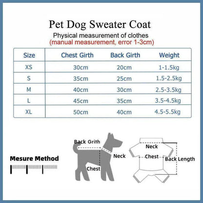 L Size Cute Pet Dog Warm Jumper Sweater Clothes Puppy Cat Knitwear Knitted Coats Winter - Purple Camouflage V528-9360101058784