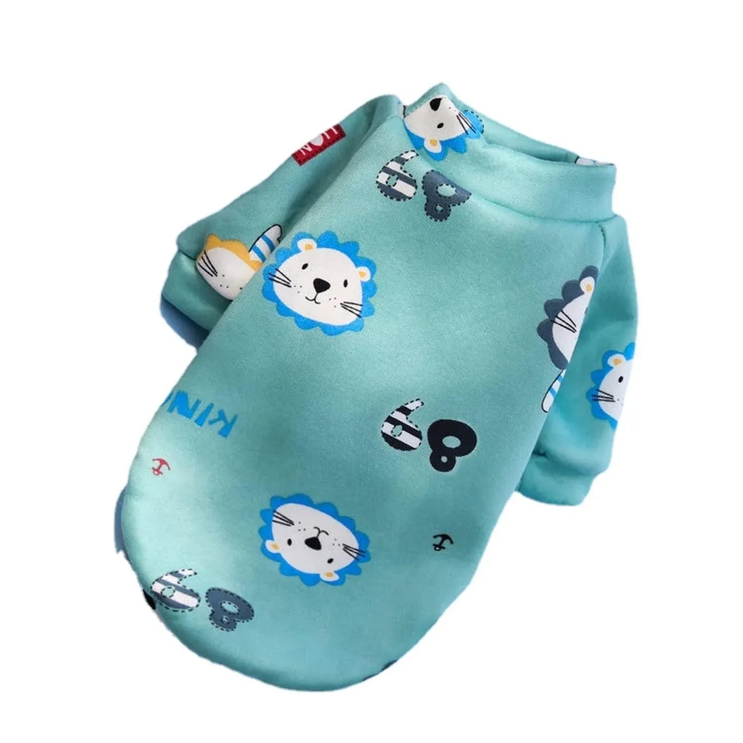 L Size Cute Pet Dog Warm Jumper Sweater Clothes Puppy Cat Knitwear Knitted Coats Winter - Green Lion V528-9360101058845