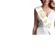 Bride To Be Hen Veil Sash Tiara Hens Night Bridal Shower Kitchen Tea Accessories - Black/Rose Gold Sash V528-9360101060329