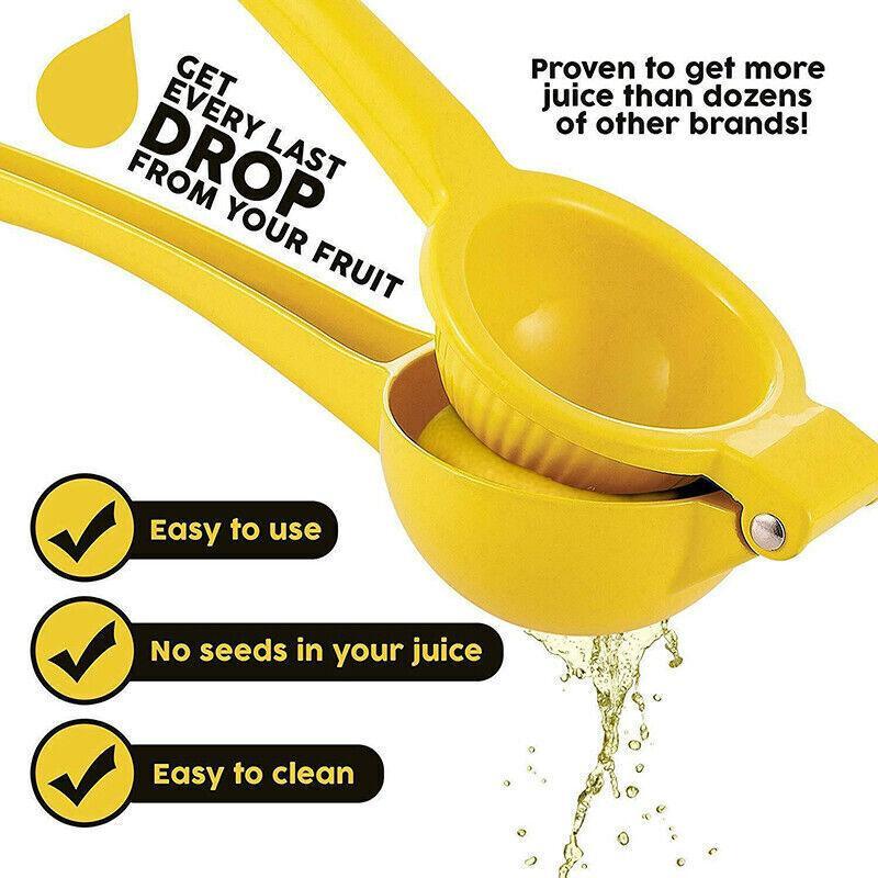 Premium Quality Metal Lemon Squeezer Handheld Juicer Presser Citrus Juice Lime - Red V528-9360101061296
