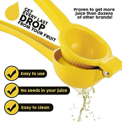 Premium Quality Metal Lemon Squeezer Handheld Juicer Presser Citrus Juice Lime - Red V528-9360101061296