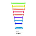 No Tie Elastic Silicone Shoe Laces 16PCS Shoelaces for Sneakers and Runners - Colours 16PCS V528-9360101063979