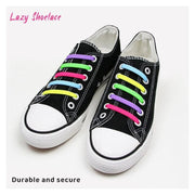 No Tie Elastic Silicone Shoe Laces 16PCS Shoelaces for Sneakers and Runners - Grey 16PCS V528-9360101064051