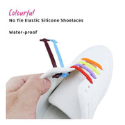 No Tie Elastic Silicone Shoe Laces 16PCS Shoelaces for Sneakers and Runners - Grey 16PCS V528-9360101064051
