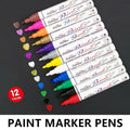 Multicolour Permanent Paint Marker Pens for Tyre Metal Glass Rubber - Purple V528-9360101067533