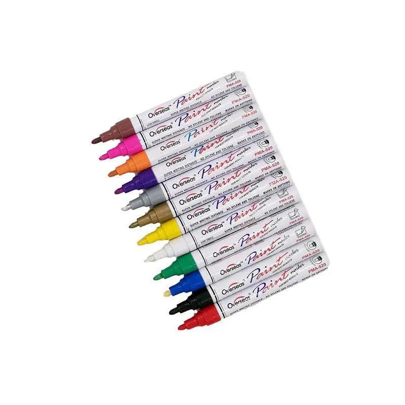 Multicolour Permanent Paint Marker Pens for Tyre Metal Glass Rubber - Purple V528-9360101067533