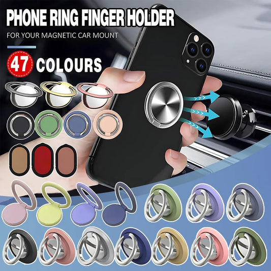 Iring Phone Ring Finger Holder Stand Car Mount Hook For Iphone Ipad Mobile Grip - A1- Black V528-9360101067908