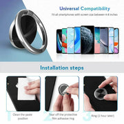 Iring Phone Ring Finger Holder Stand Car Mount Hook For Iphone Ipad Mobile Grip - A8- Purple V528-9360101067977