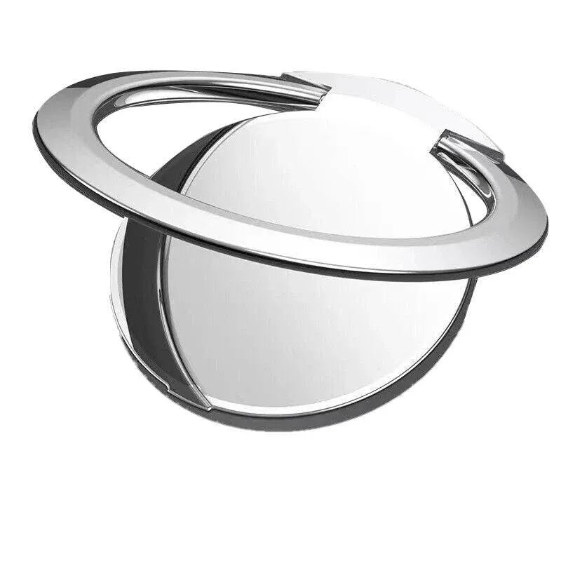 Iring Phone Ring Finger Holder Stand Car Mount Hook For Iphone Ipad Mobile Grip - D- Silver V528-9360101068226