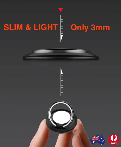 Iring Phone Ring Finger Holder Stand Car Mount Hook For Iphone Ipad Mobile Grip - D- Silver V528-9360101068226
