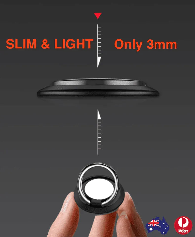 Iring Phone Ring Finger Holder Stand Car Mount Hook For Iphone Ipad Mobile Grip - E- Black V528-9360101068257