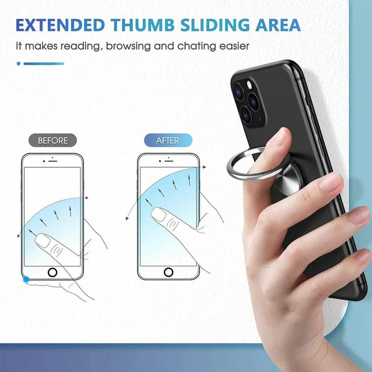 Iring Phone Ring Finger Holder Stand Car Mount Hook For Iphone Ipad Mobile Grip - F- Gold V528-9360101068318