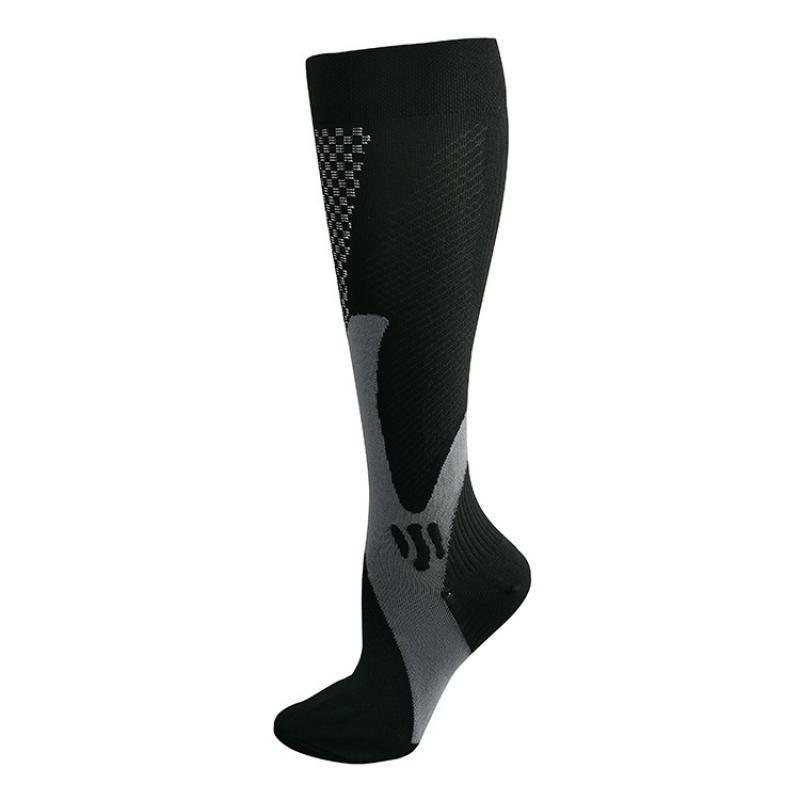 Copper Compression Socks for Running Travel Sports Anti Fatigue Support XXL Unisex - Black V528-9360101074975