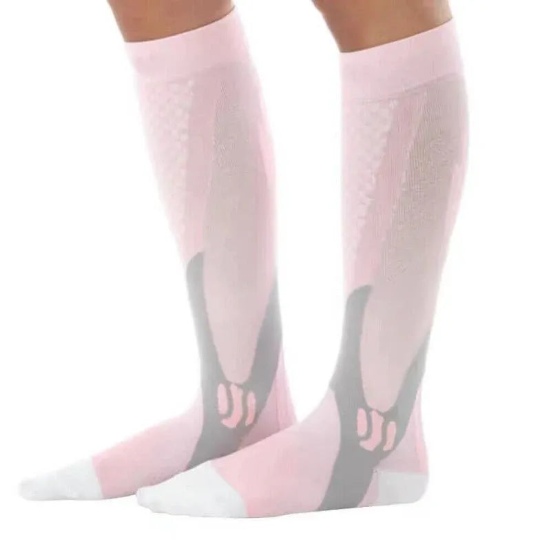 Copper Compression Socks for Running Travel Sports Anti Fatigue Support XXL Unisex - White V528-9360101075019