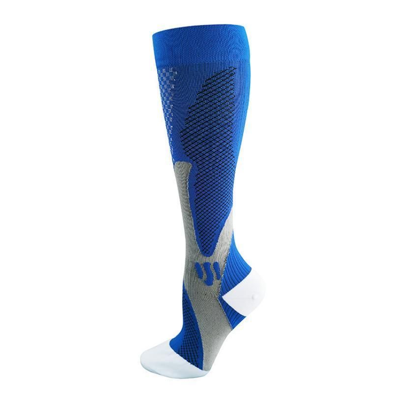 Copper Compression Socks for Running Travel Sports Anti Fatigue Support XXL Unisex - Blue V528-9360101075057