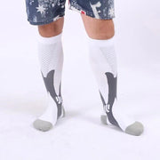 Copper Compression Socks for Running Travel Sports Anti Fatigue Support XXL Unisex - Blue V528-9360101075057