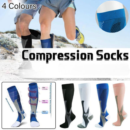 Copper Compression Socks for Running Travel Sports Anti Fatigue Support S/M Unisex - Pink V528-9360101075118