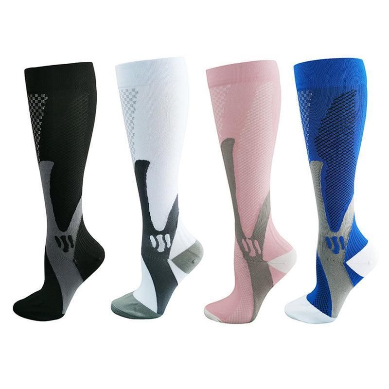 Copper Compression Socks for Running Travel Sports Anti Fatigue Support XXL Unisex - Pink V528-9360101075156