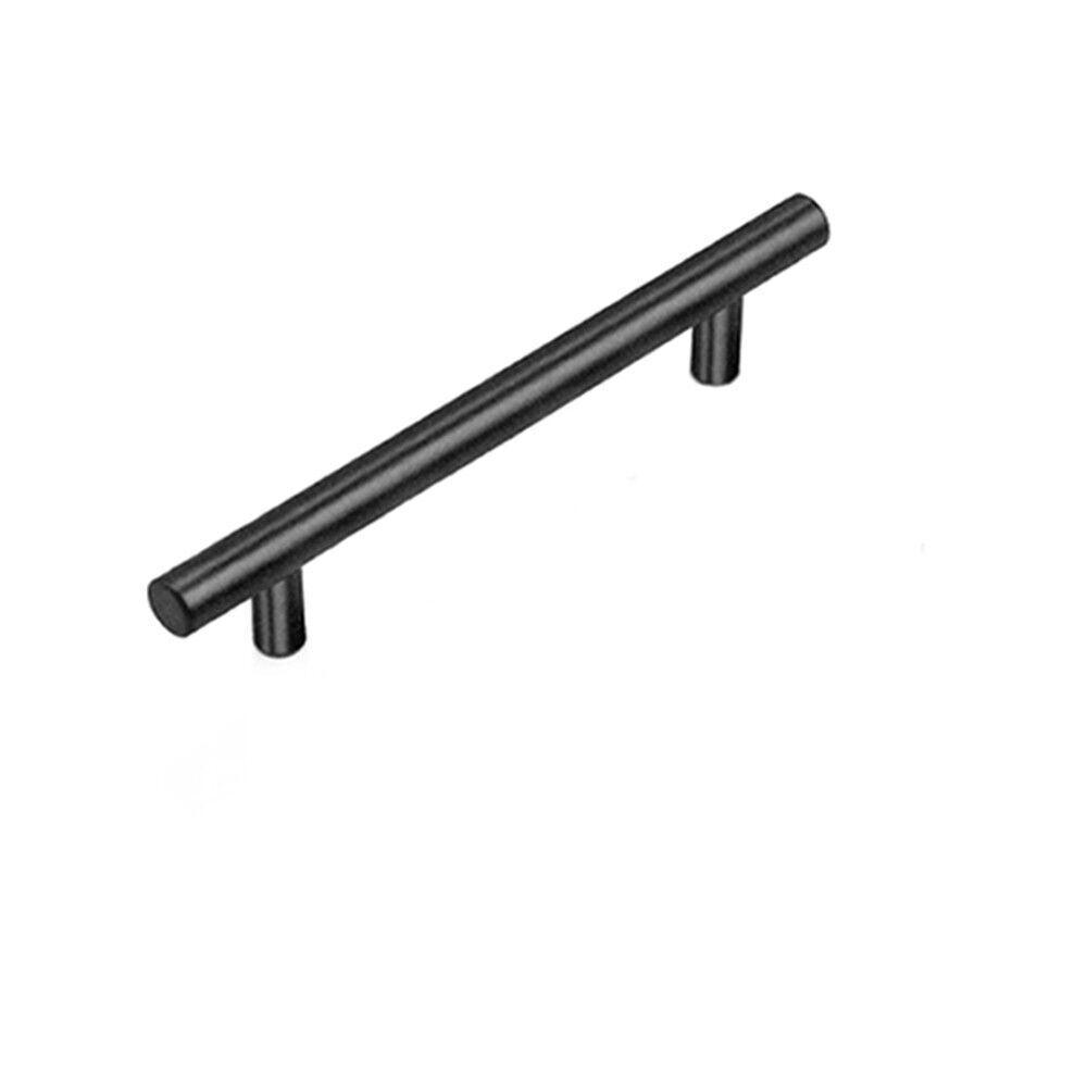 1pcs Black Kitchen Cabinet Door Handles Matte Black Stainless Steel Door Drawer Pull T Bar - 150mm/96mm V528-9360101075835